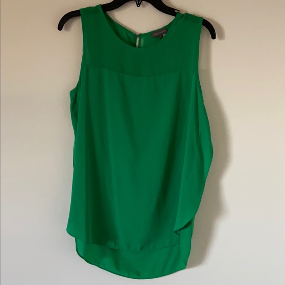 Vince Camuto Green High Low Tank